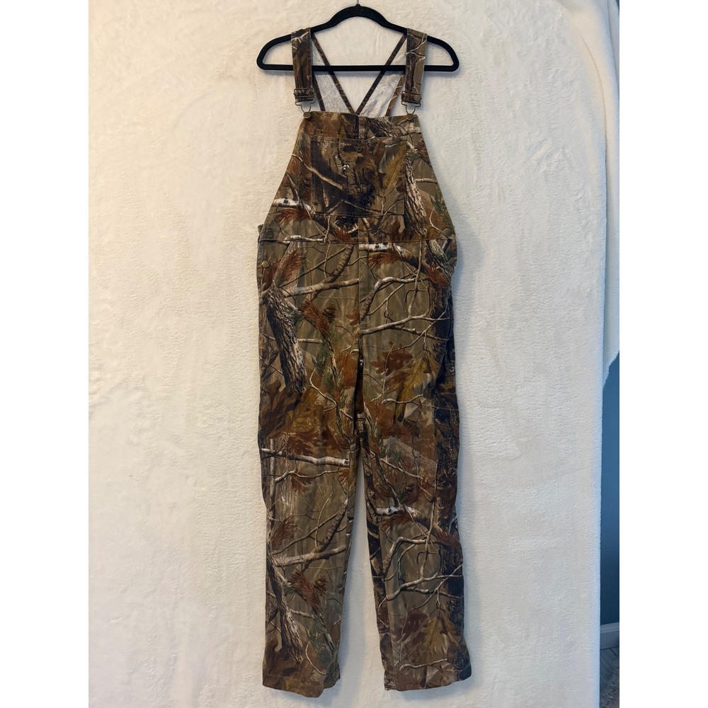 Realtree AP Camo Overalls Mens 2XL Hunting Bibs All Purpose Camouflage Brown 2XL
